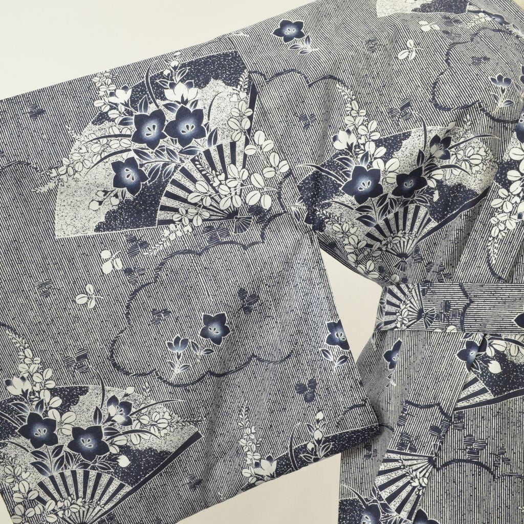 Japanese Yukata Women's Cotton "Folding Fans"