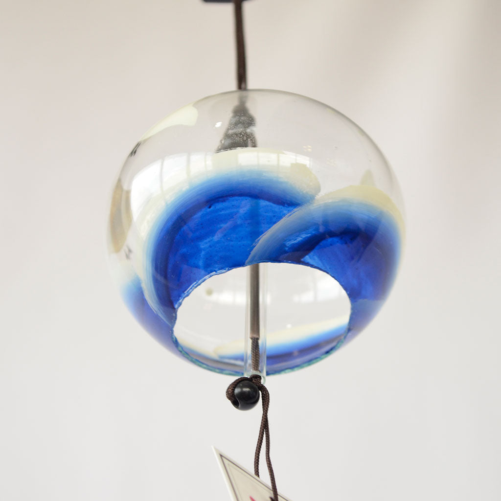 Glass Wind Bell Specially Selection Small Round "Chidori"