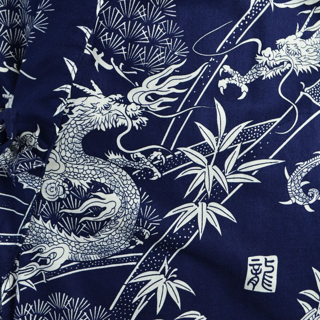 Japanese Jinbei Men’s Cotton "Pine Bamboo and Dragon"