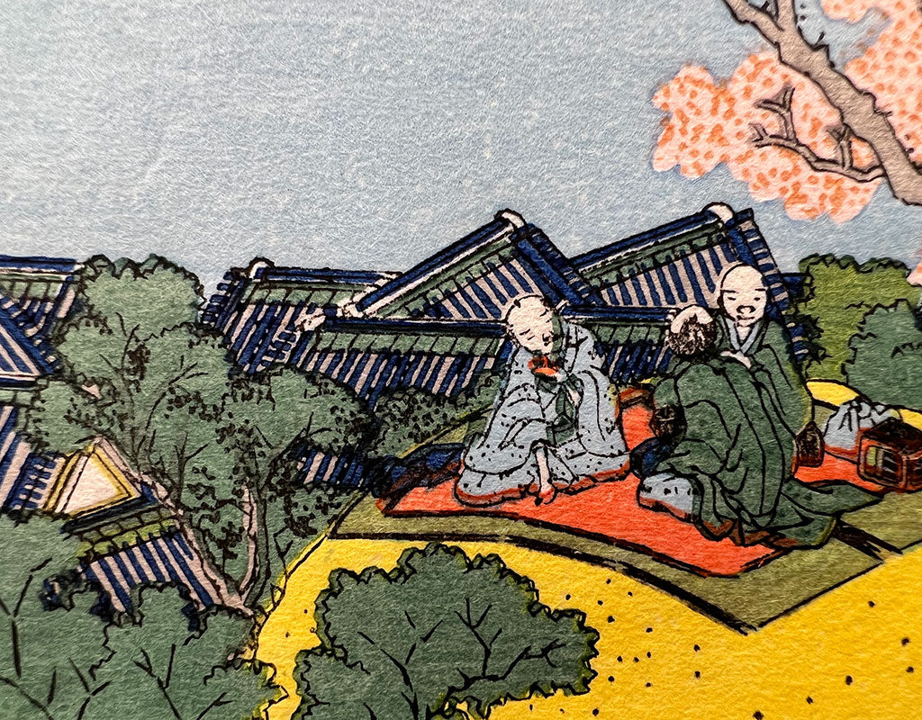 Woodblock print Midium size "Mt. Fuji from Gotenyama Hill in Shinagawa on the Tokaido" by HOKUSAI / UCHIDA art