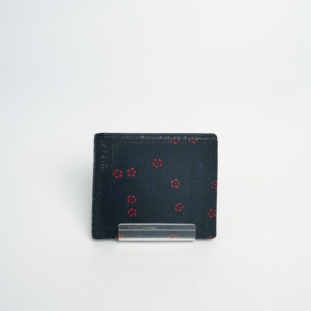 Shouheigara Folded Wallet “Navy-blue & Red in Black”●