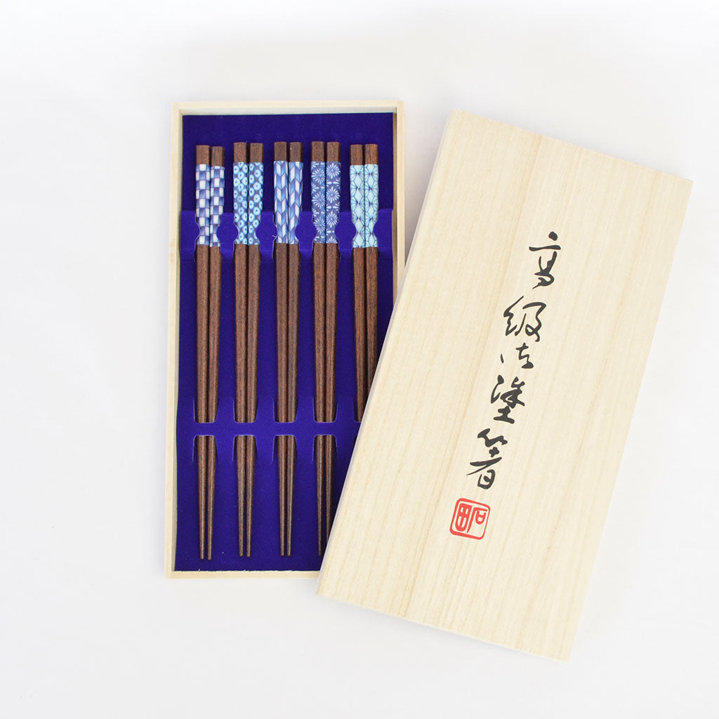 Chopsticks Set of 5P "Indigo blue"