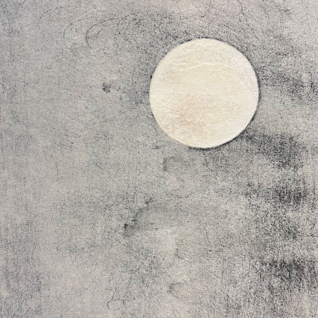 Woodblock print "Hazy moon " by Kato Teruhide Published by UNSODO Large size
