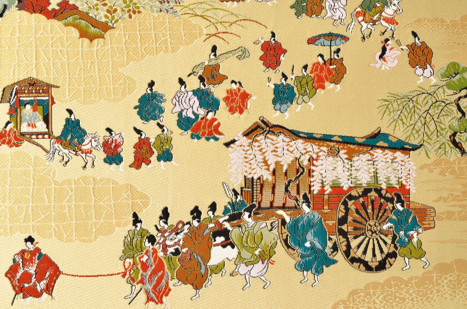 Nishijin brocade Folding screen Three Major Festivals