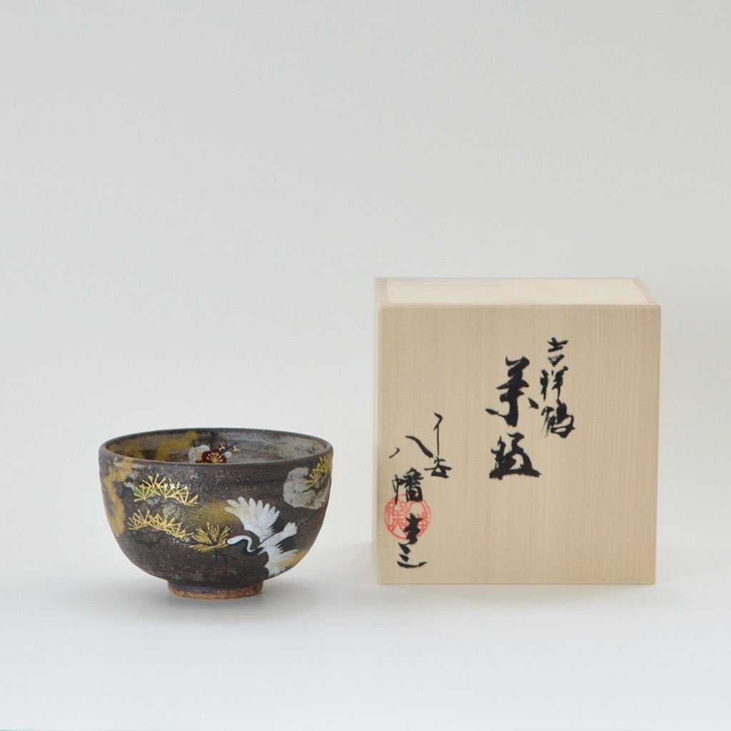 Kiyomizu Ware Tea bowl “Crane”