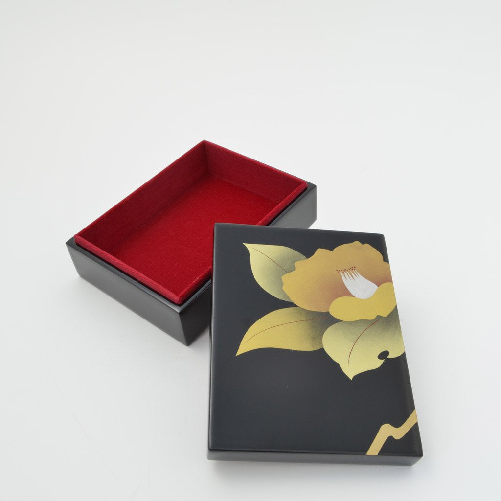 Lacquerware Box "Camellia" 4.5