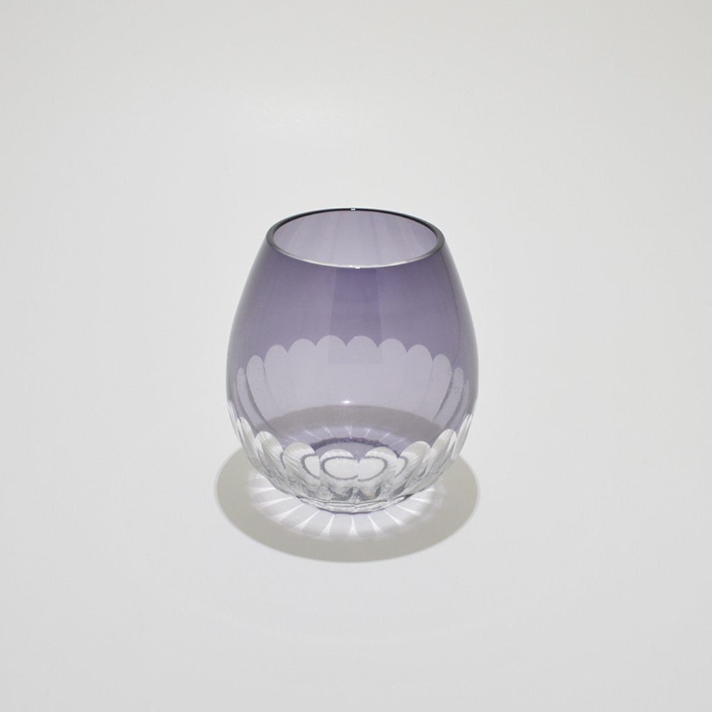 Edo Kiriko Glass “Karai” Kamaboko Purple