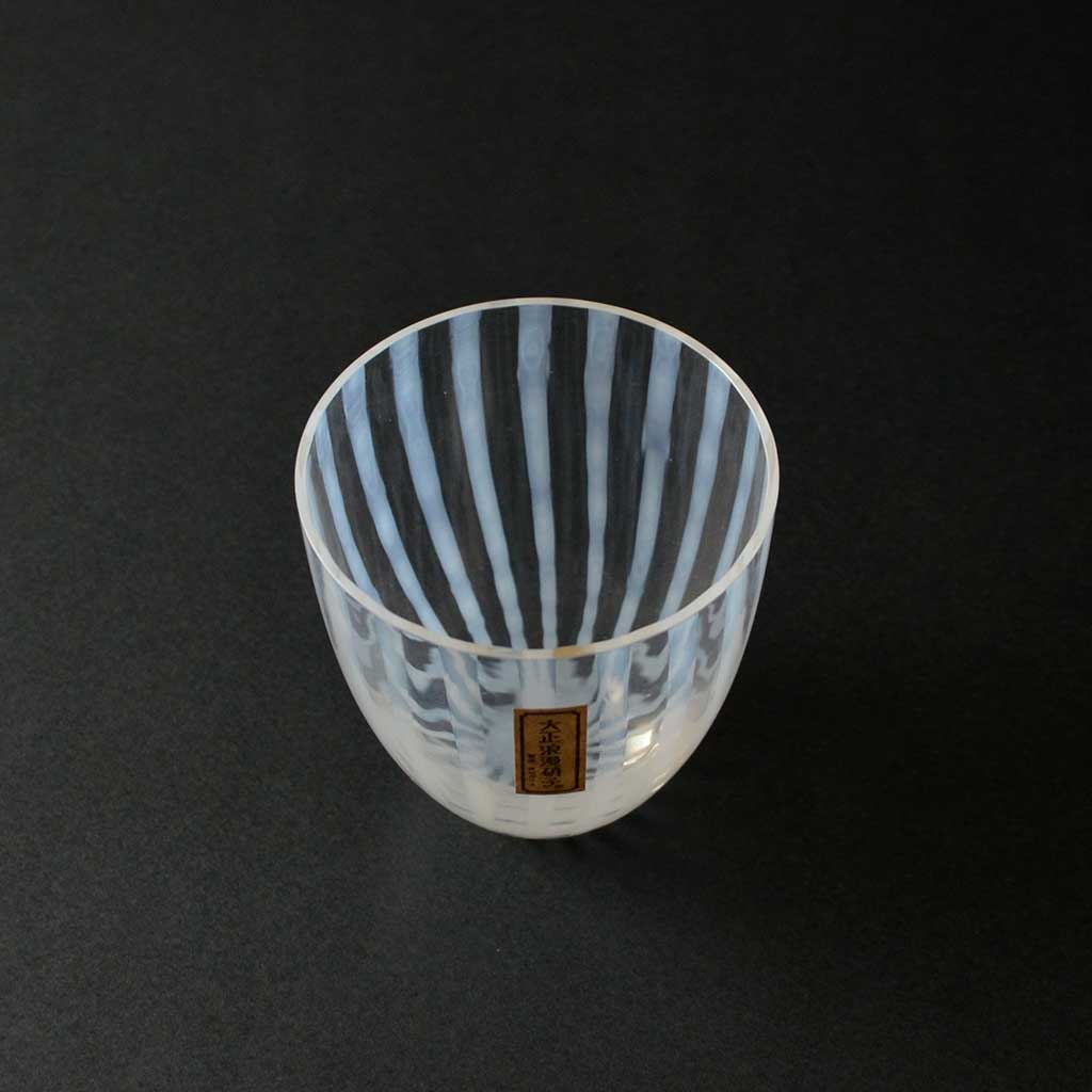 Edo glass Tumbler “Taisho Roman”  Stripe