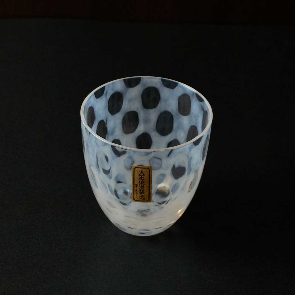 Edo glass Tumbler “Taisho Roman” Polka dots