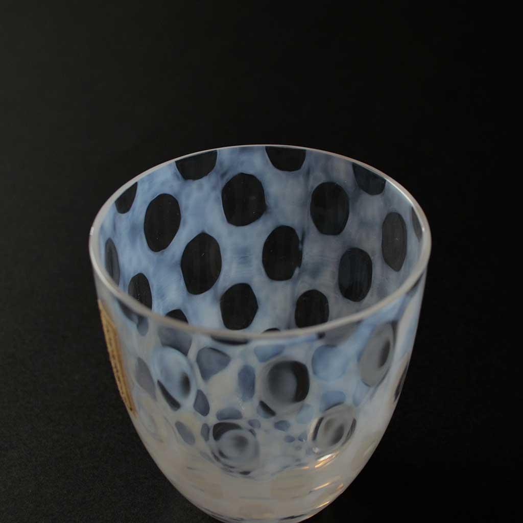 Edo glass Tumbler “Taisho Roman” Polka dots