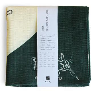 Furoshiki Wrapping Cloth "Choju Jinbutsu Giga Round Window Green"