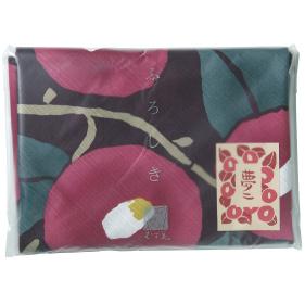 Furoshiki Wrapping Cloth Yumeji Yotsuba Dokudami Green/ Yumeji Azuki Camellia' Motif