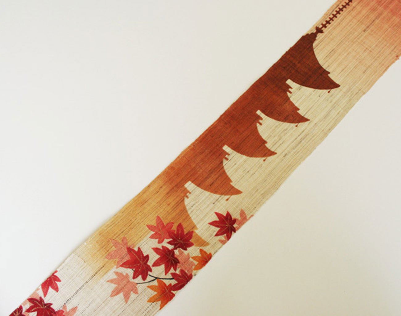 Narrow Tapestry "Five Pagoda with Autumn leaves"
