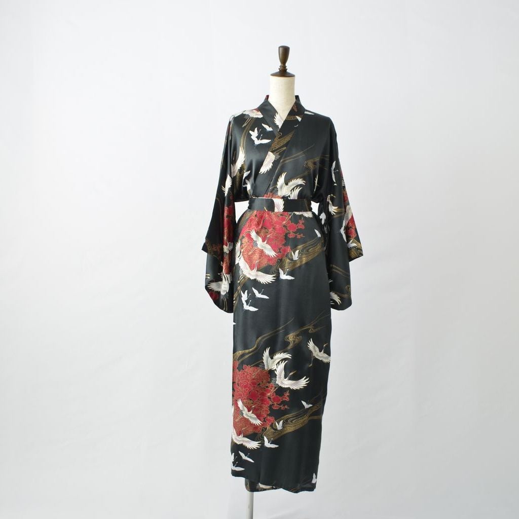 Japanese Kimono Women's Silk "Crane"