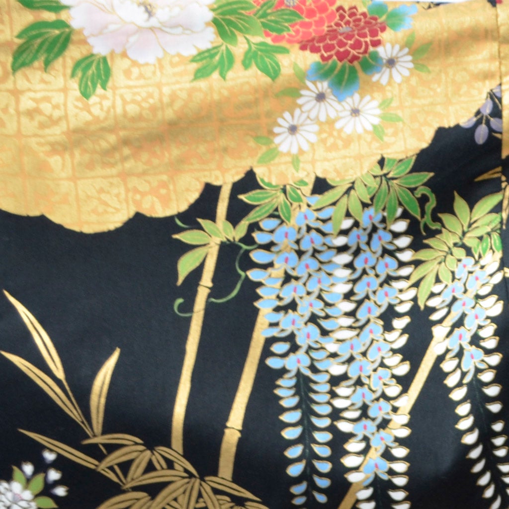 Kimono Women's Cotton "Bamboo & Peony"