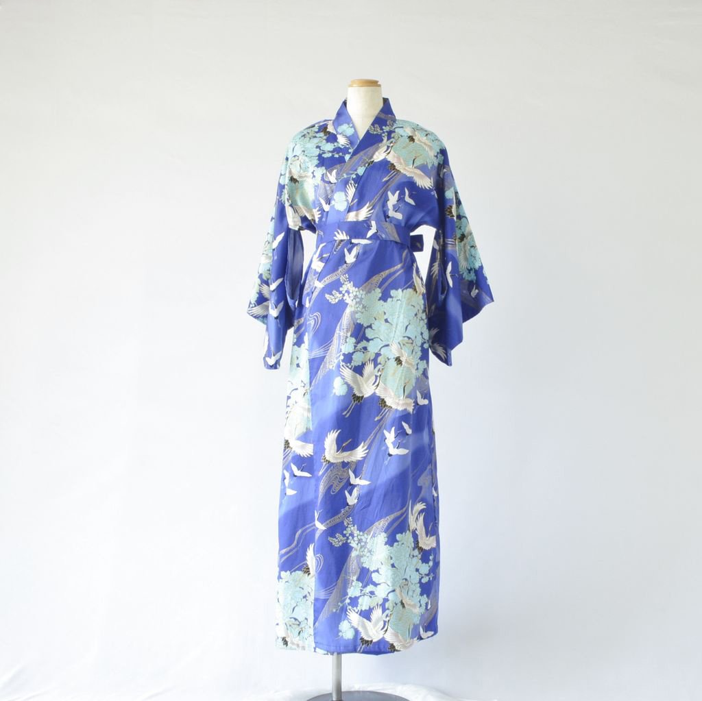 Japanese Kimono Women's Cotton "Crane"