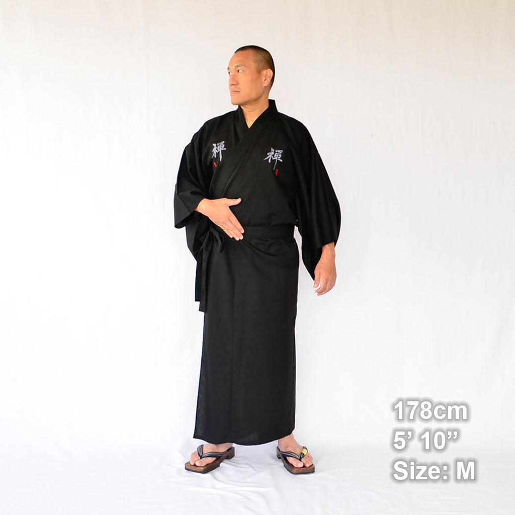 【Pre-order Item】Kimono Men’s Cotton "Zen Embroidery"