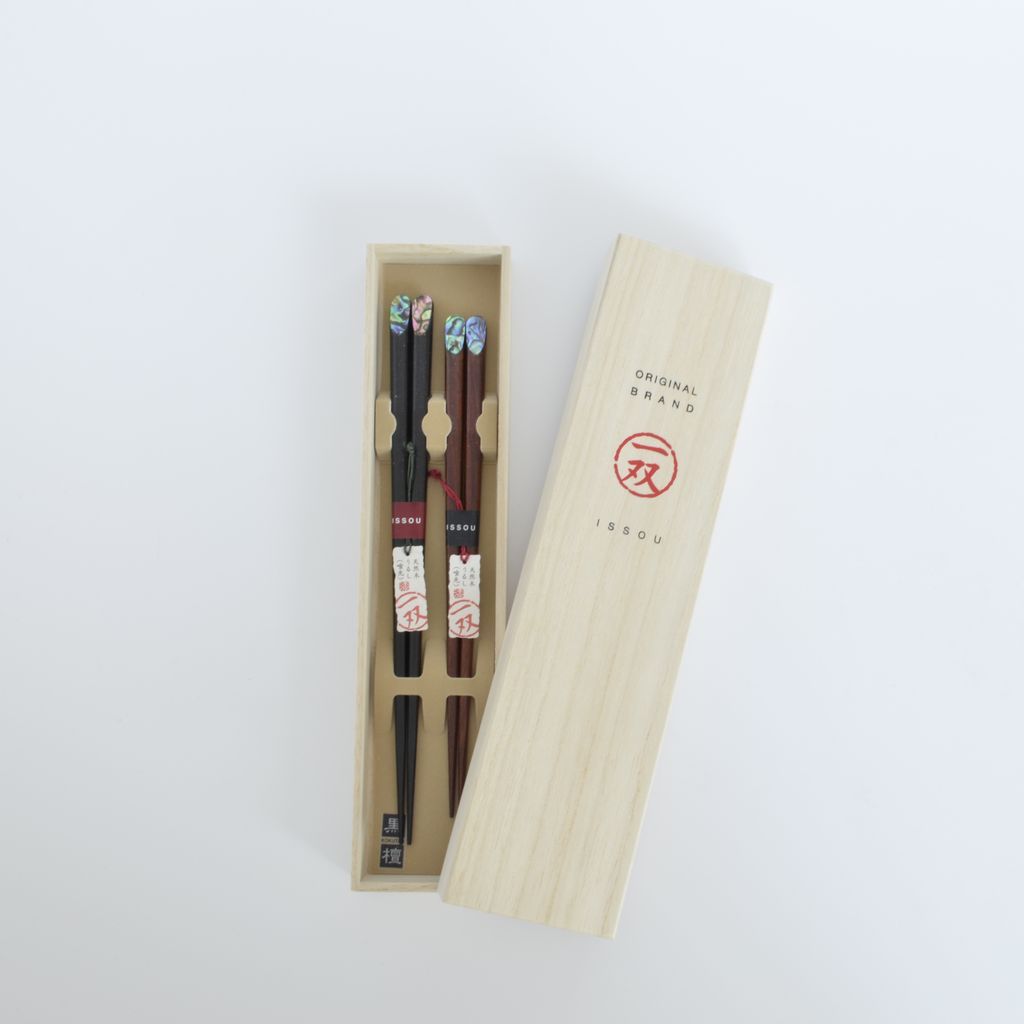 Chopsticks Set of 2P "Mother-of-pearl inlay"