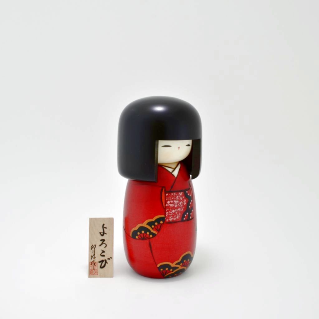 Kokeshi doll "Yorokobi (Pleasure)"