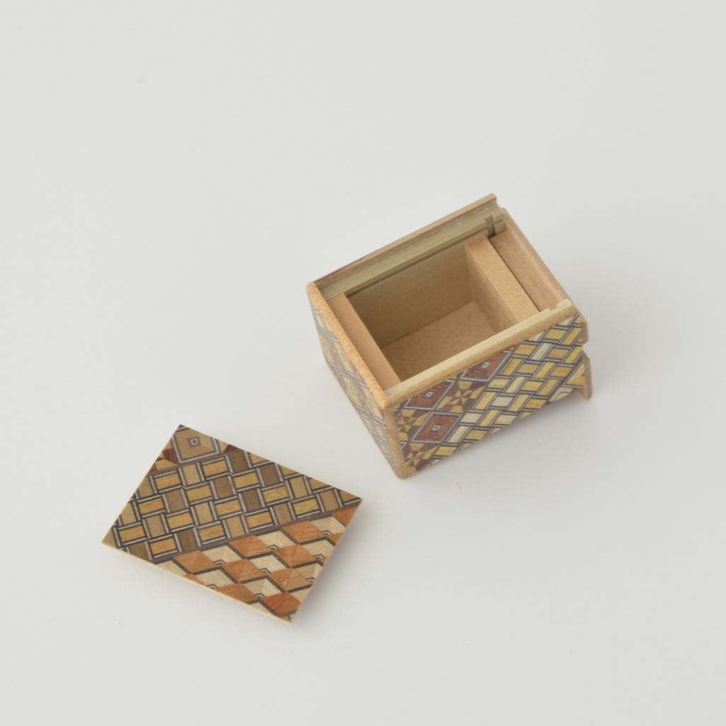 Yosegi Japanese Trick Box Small-sized box with 5 steps